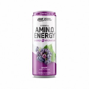 Optimum Nutrition ESSENTIAL AMIN.O. ENERGY+ Electrolytes Sparkling Grape 355ml * 12 Cans (12 Servings) Portugal | RMEPLB659