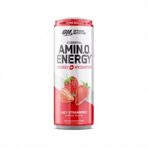 Optimum Nutrition ESSENTIAL AMIN.O. ENERGY+ Electrolytes Sparkling Juicy Strawberry 355ml * 12 Cans (12 Servings) Portugal | UWLNJR451