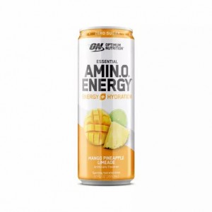 Optimum Nutrition ESSENTIAL AMIN.O. ENERGY+ Electrolytes Sparkling Mango Pineapple Lime 355ml * 12 Cans (12 Servings) Portugal | IGRHAM714