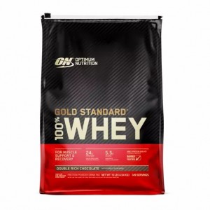 Optimum Nutrition GOLD STANDARD 100% WHEY™ Double Rich Chocolate 10 lb (149 Servings) Portugal | TEYSCI986