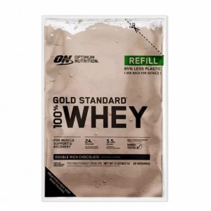 Optimum Nutrition GOLD STANDARD 100% WHEY™ Recyclable Refill Bag Double Rich Chocolate 2 lb (29 Servings) Portugal | LZMDVW213