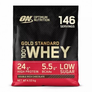 Optimum Nutrition Gold Standard 100% Whey Protein Powder Double Rich Chocolate 4.53 kg (146 Servings) Portugal | BUITCX801