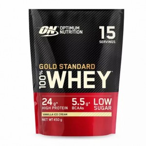 Optimum Nutrition Gold Standard 100% Whey Protein Powder Vanilla Ice Cream 450 grams (15 Shakes) Portugal | WLCUJK230