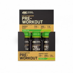 Optimum Nutrition Gold Standard Pre-Workout Shot Lemon Lime 720 ml (12 pieces) Portugal | DXYJGK276