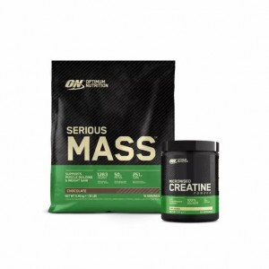 Optimum Nutrition Serious Mass & Creatine Stack Chocolate Portugal | QSFIGT143