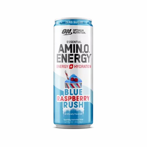 Optimum Nutrition ESSENTIAL AMIN.O. ENERGY+ Electrolytes Sparkling *new* Blue Raspberry Rush 355ml * 12 Cans (12 Servings) Portugal | GJMXLC920