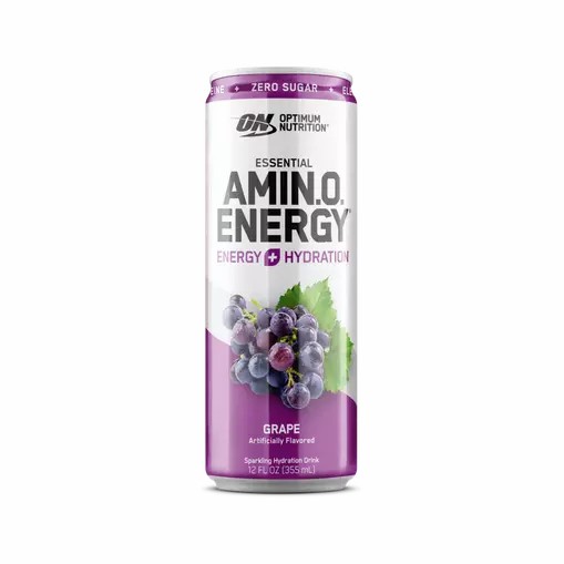 Optimum Nutrition ESSENTIAL AMIN.O. ENERGY+ Electrolytes Sparkling Grape 355ml * 12 Cans (12 Servings) Portugal | RMEPLB659