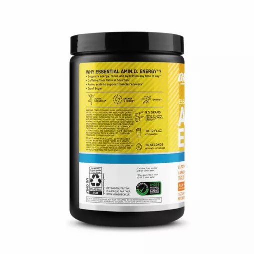 Optimum Nutrition Essential AMIN.O. ENERGY + Electrolytes *new* Sun-kissed Citrus 0.63 lb (30 Servings) Portugal | UWZCRT519