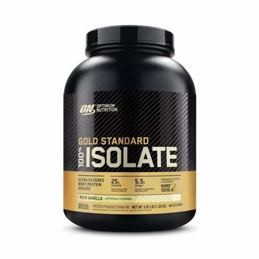 Optimum Nutrition GOLD STANDARD® 100% Isolate Rich Vanilla 2.91 lb (44 Servings) Portugal | RKNLAY019