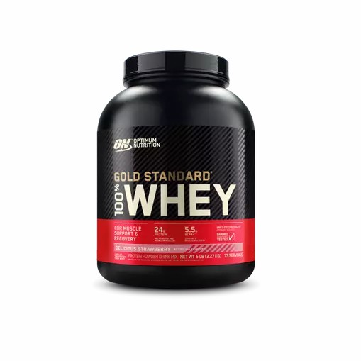 Optimum Nutrition GOLD STANDARD 100% WHEY™ Delicious Strawberry 5 lb (73 Servings) Portugal | ICADUP645