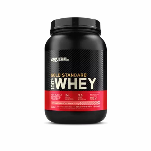 Optimum Nutrition GOLD STANDARD 100% WHEY™ Strawberries & Cream 2 lb (29 Servings) Portugal | SRLTVB463