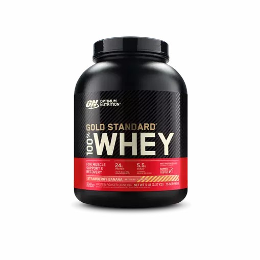 Optimum Nutrition GOLD STANDARD 100% WHEY™ Strawberry Banana 5 lb (75 Servings) Portugal | PROUTV156