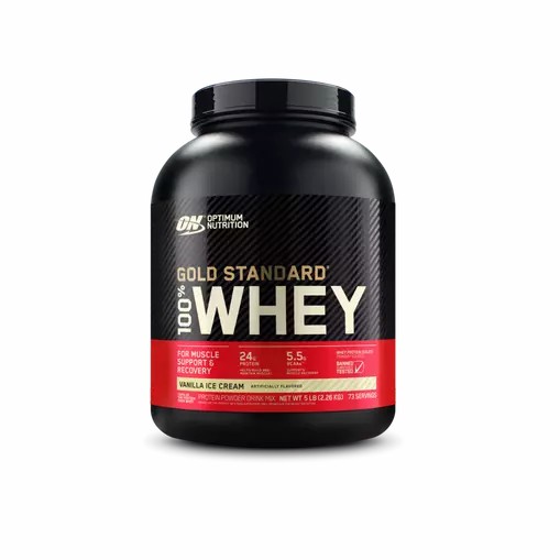 Optimum Nutrition GOLD STANDARD 100% WHEY™ Vanilla Ice Cream 5 lb (73 Servings) Portugal | UWQYEH483