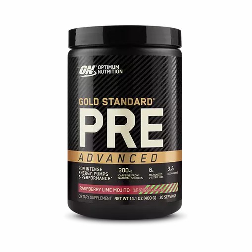 Optimum Nutrition GOLD STANDARD® Pre Advanced Raspberry Lime Mojito 0.88 lb (20 Servings) Portugal | YMVODU689