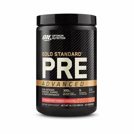 Optimum Nutrition GOLD STANDARD® Pre Advanced Strawberry Mango Daiquiri 0.88 lb (20 Servings) Portugal | CSJELI529