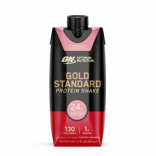 Optimum Nutrition GOLD STANDARD® Ready To Drink Protein Shake *new* Strawberry 12 Cartons (12 Servings) Portugal | OHGTBM926