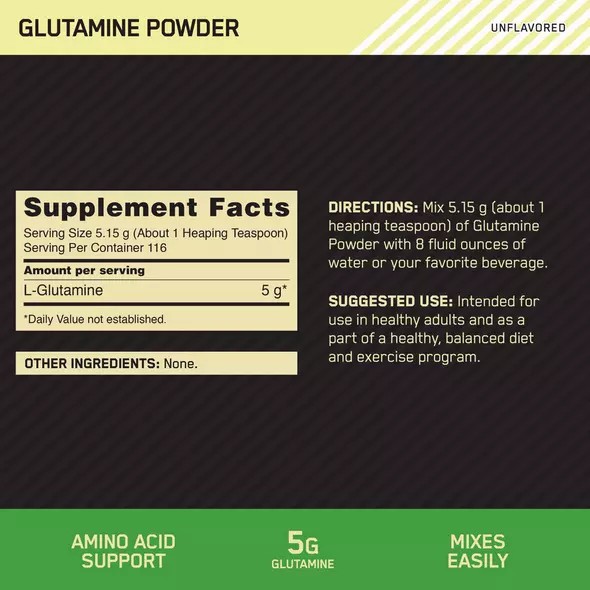 Optimum Nutrition Glutamine Powder 2.2 lb (194 Servings) Portugal | ZNHLMY509