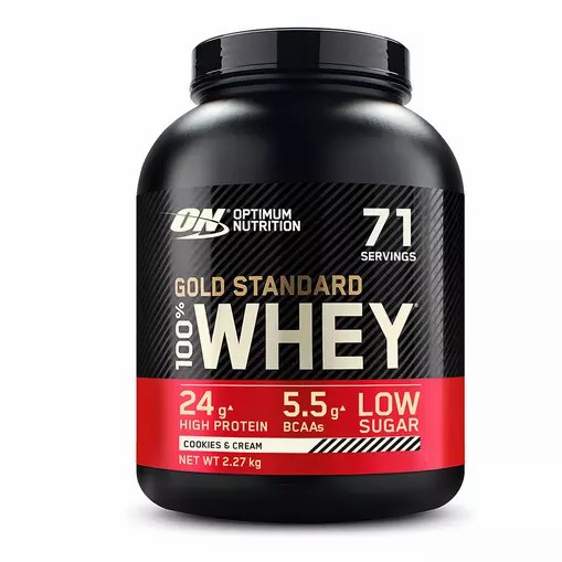 Optimum Nutrition Gold Standard 100% Whey Protein Powder Cookies & Cream 2.27 kg (71 Servings) Portugal | LXFDCP180