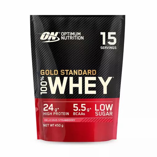 Optimum Nutrition Gold Standard 100% Whey Protein Powder Delicious Strawberry 450 grams (15 Servings) Portugal | EKIZSO450