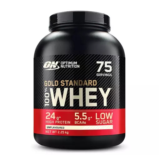 Optimum Nutrition Gold Standard 100% Whey Protein Powder Unflavoured 2.25 kg (75 Servings) Portugal | WSVZQP871