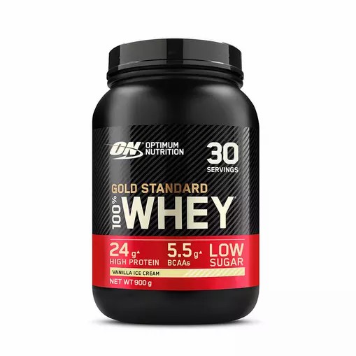 Optimum Nutrition Gold Standard 100% Whey Protein Powder Vanilla Ice Cream 900 grams (30 Servings) Portugal | THKWRD543