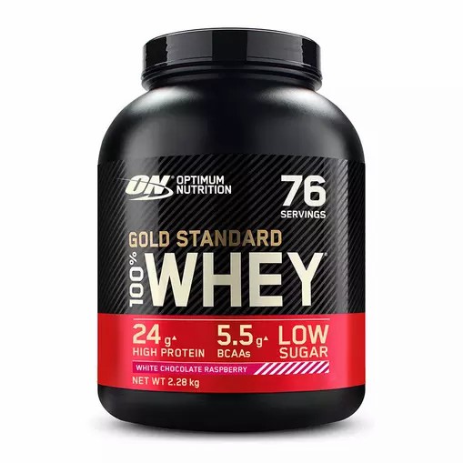 Optimum Nutrition Gold Standard 100% Whey Protein Powder White Chocolate Raspberry 2.28 kg (76 Servings) Portugal | CFGBIU748