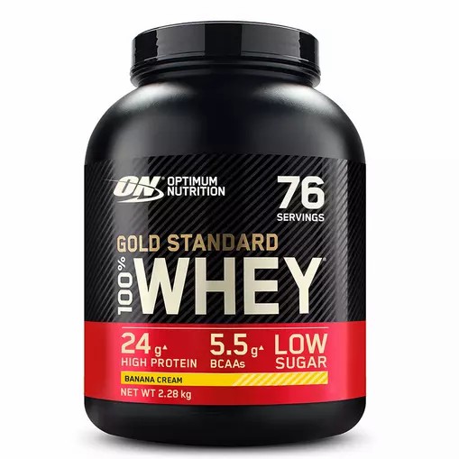 Optimum Nutrition Gold Standard 100% Whey Protein Powder Banana Cream 2.28 kg (76 Servings) Portugal | WHTMCV914