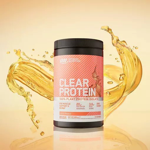 Optimum Nutrition ON Clear Protein 100% Plant Protein Isolate Juicy Peach 280 grams (10 Servings) Portugal | HDYGTX539