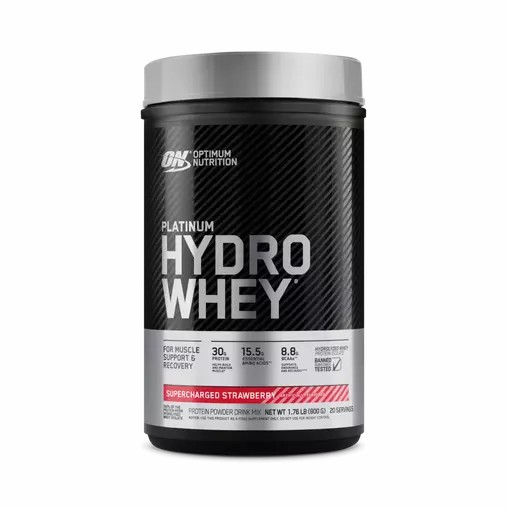 Optimum Nutrition PLATINUM HYDROWHEY™ Supercharged Strawberry 1.76 lb (20 Servings) Portugal | JAUNHK817