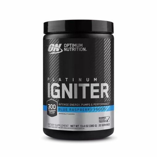 Optimum Nutrition Platinum Igniter Blue Raspberry Freeze 0.84 lb (20 Servings) Portugal | MZQNCF328