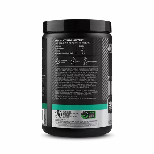 Optimum Nutrition Platinum Igniter Cherry Lime Punch 0.84 lb (20 Servings) Portugal | WMCIVT047