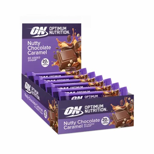 Optimum Nutrition Protein Bar Nutty Chocolate Caramel 700 grams (10 Bars) Portugal | PRYMEX276