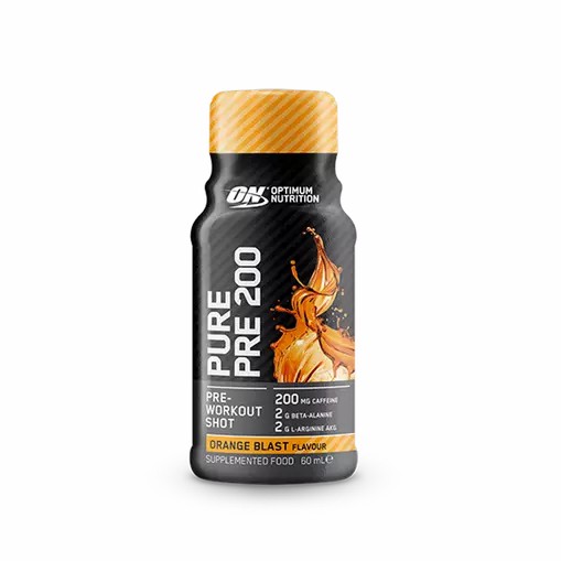 Optimum Nutrition Pure Pre 200 Pre-Workout Shot Orange 60ml (12 shots) Portugal | TPRMWE264