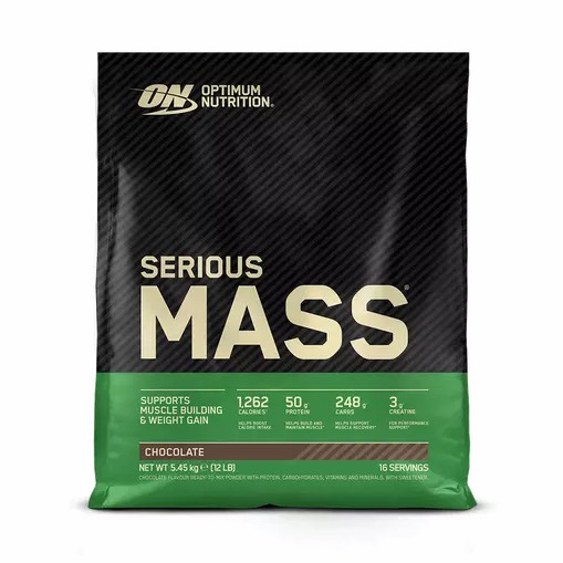 Optimum Nutrition Serious Mass Chocolate 5.45 kg (16 Servings) Portugal | IPLTUE215