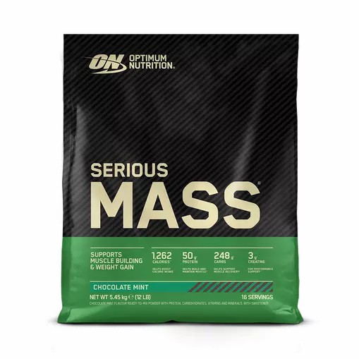 Optimum Nutrition Serious Mass Gainer Chocolate Mint 5.45 kg (16 Servings) Portugal | VWZJTN782